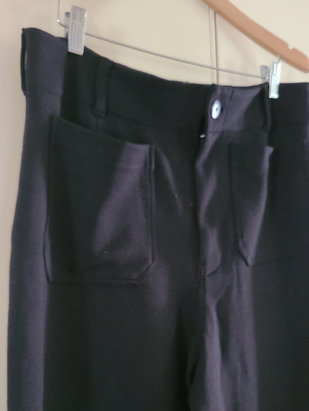NWT Maeve Anthroplogie The Collette Wide Leg Full Length Pants Black - Picture 6 of 16